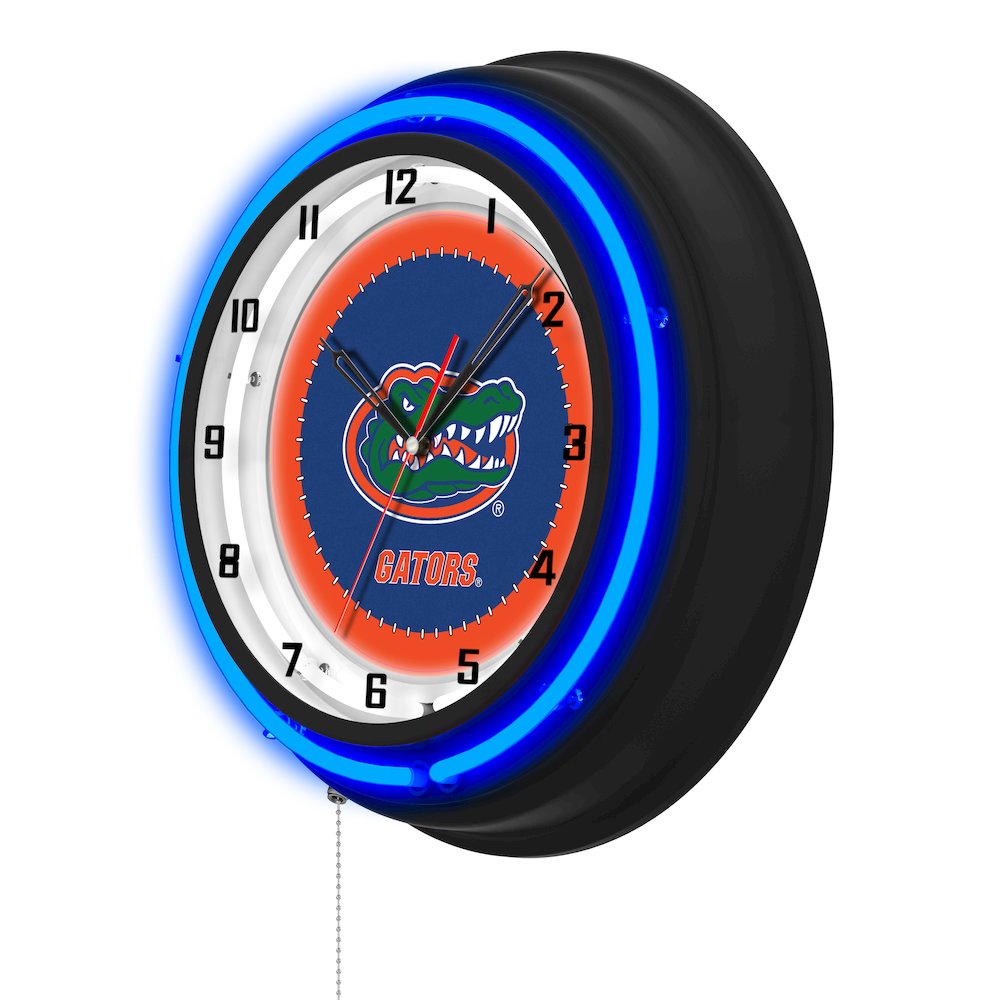 University of Florida 19" Double Neon Wall Clock. Picture 2
