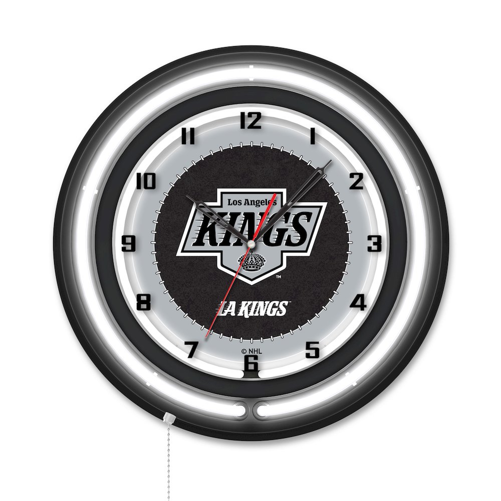 Los Angeles Kings 19" Double Neon Wall Clock. Picture 1