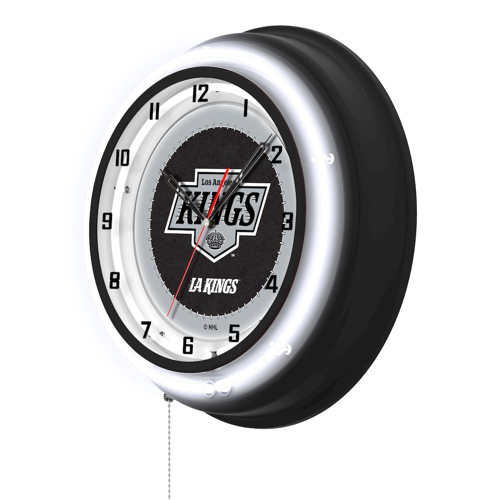 Los Angeles Kings 19" Double Neon Wall Clock. Picture 2