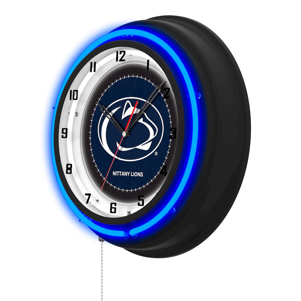 Pennsylvania State University 19" Double Neon Wall Clock. Picture 2