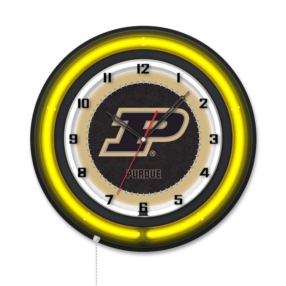 Purdue  19" Double Neon Wall Clock. Picture 1