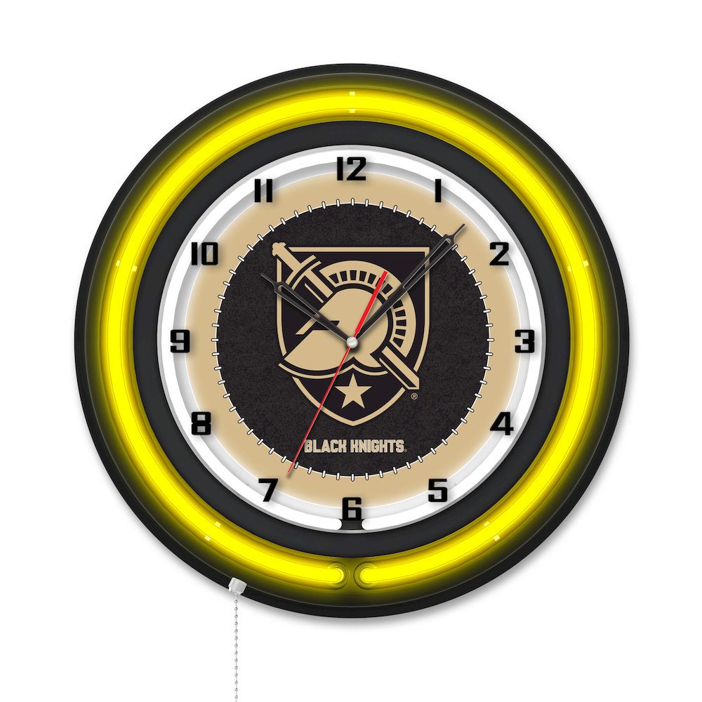 US Military Academy 19" Double Neon Wall Clock. Picture 1