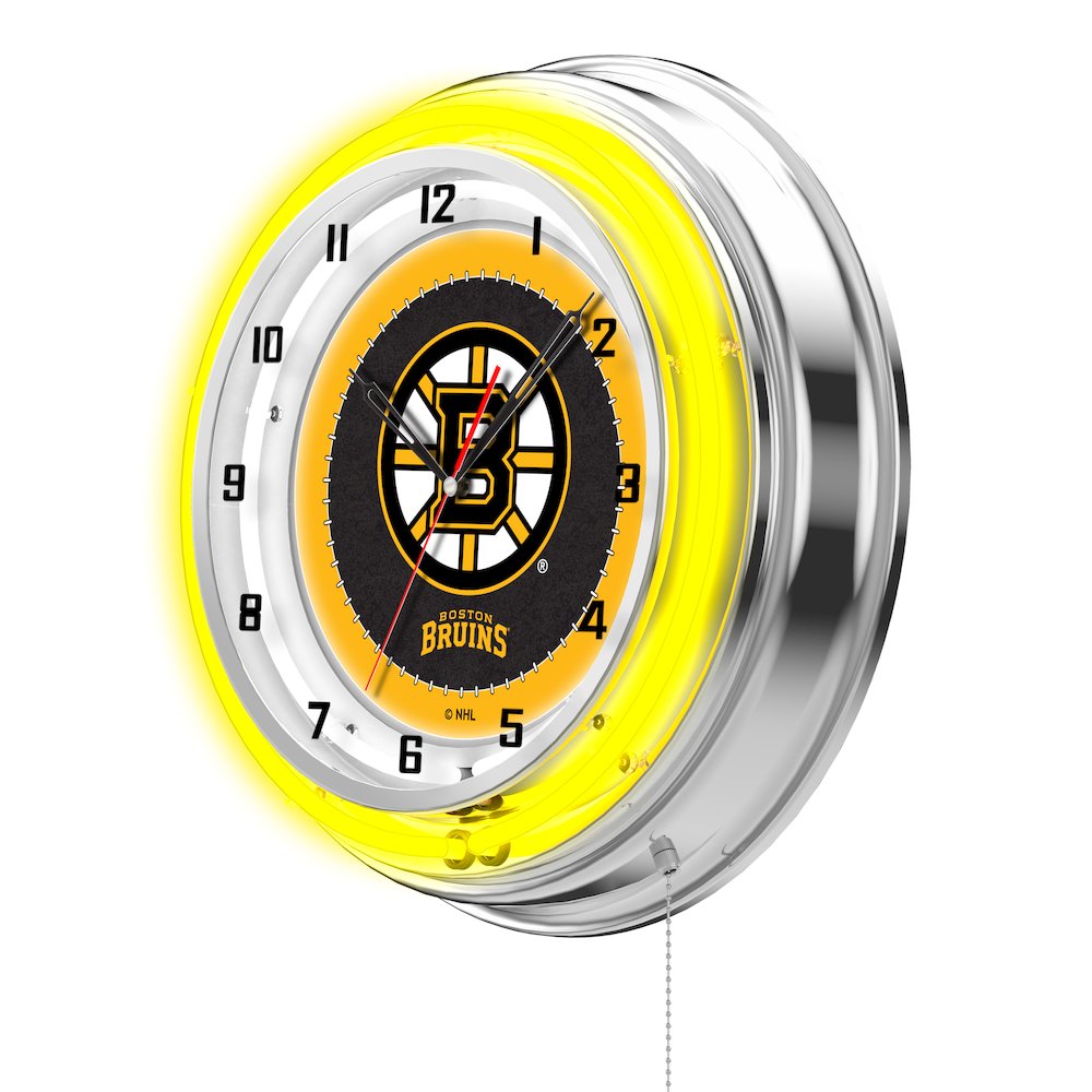 Boston Bruins 19" Neon Clock. Picture 2
