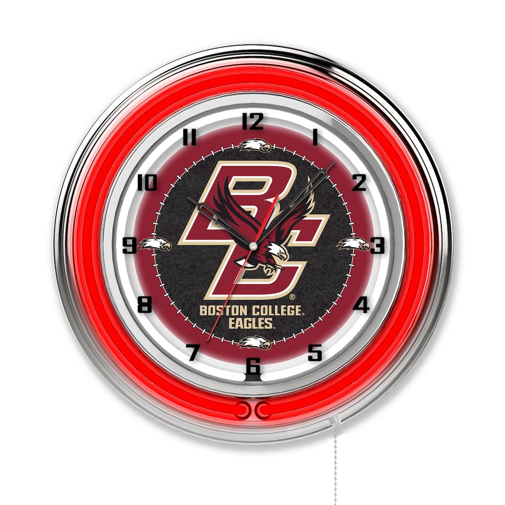 Boston College 19" Neon Clock. Picture 1