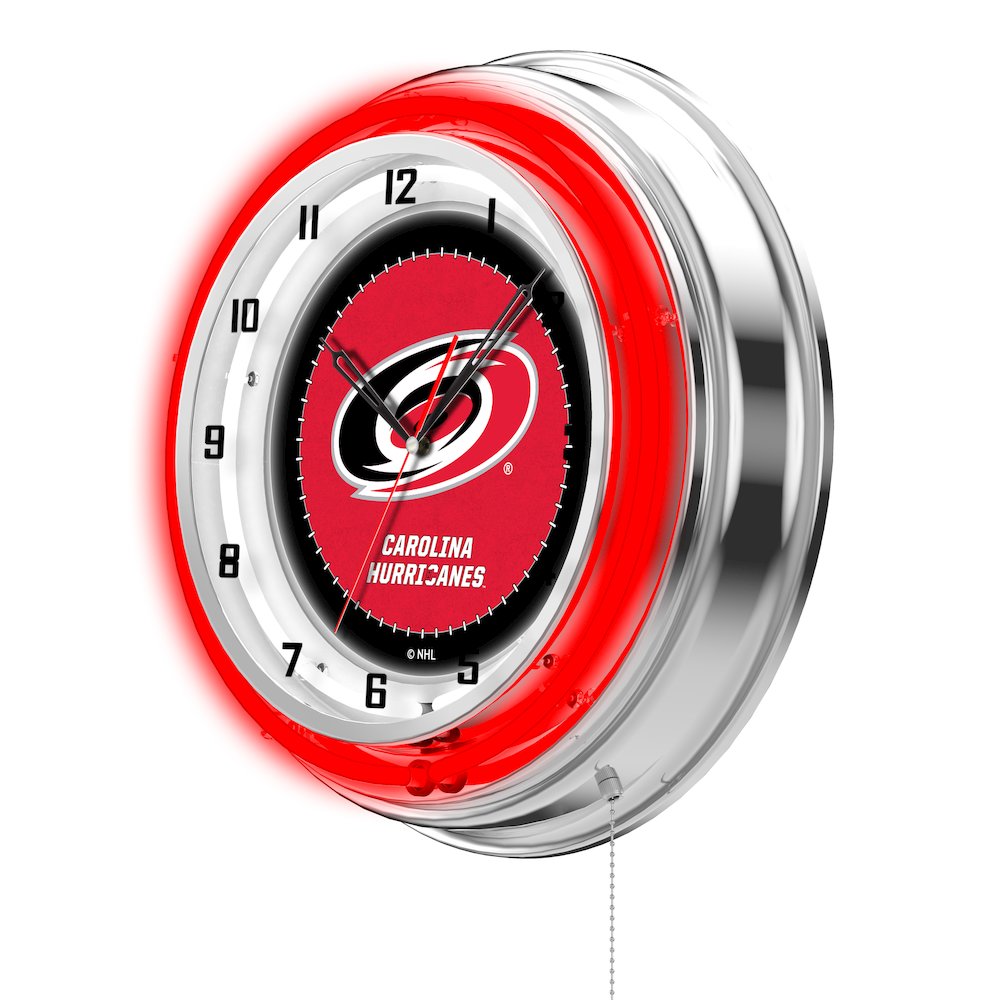 Carolina Hurricanes 19" Neon Clock. Picture 2