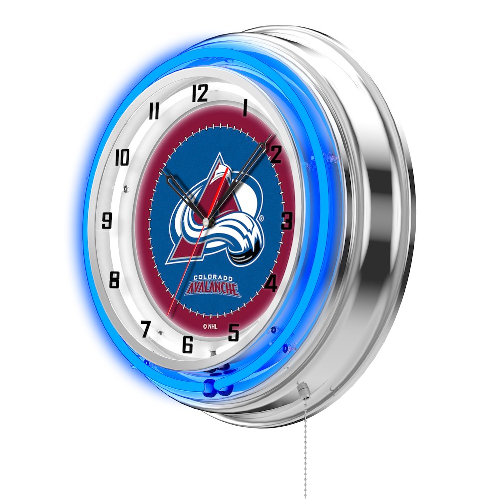 Colorado Avalanche 19" Neon Clock. Picture 2