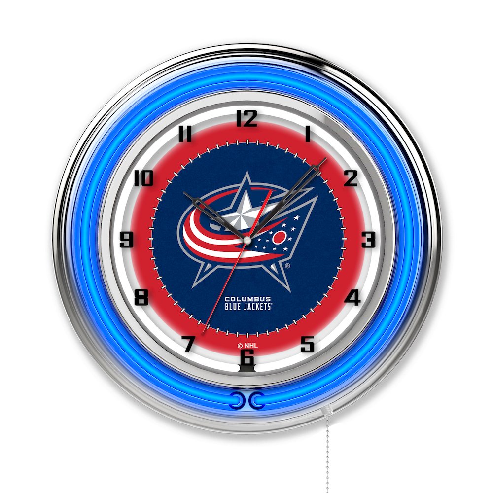 Columbus Blue Jackets 19" Neon Clock. Picture 1