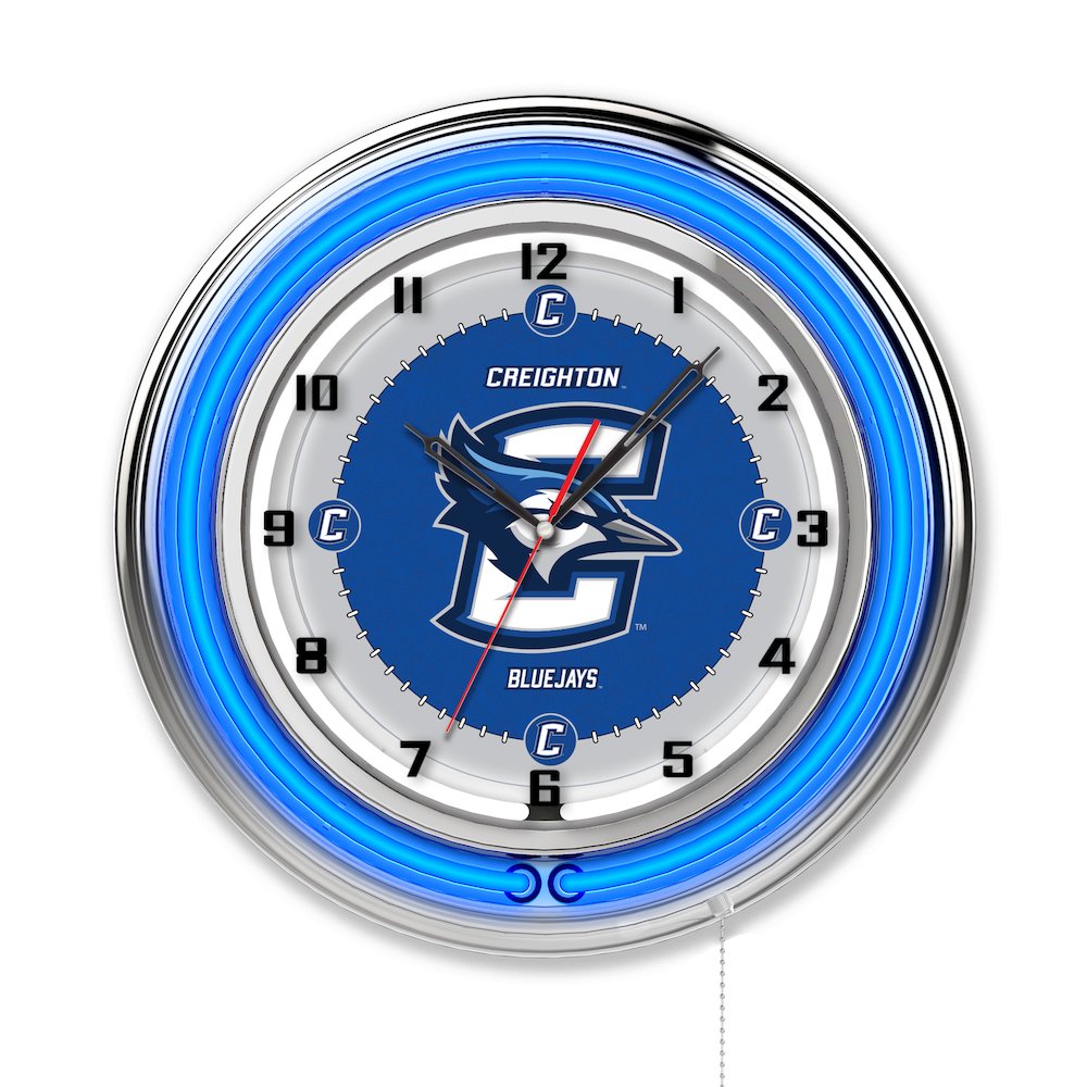 Creighton 19" Neon Clock. Picture 1