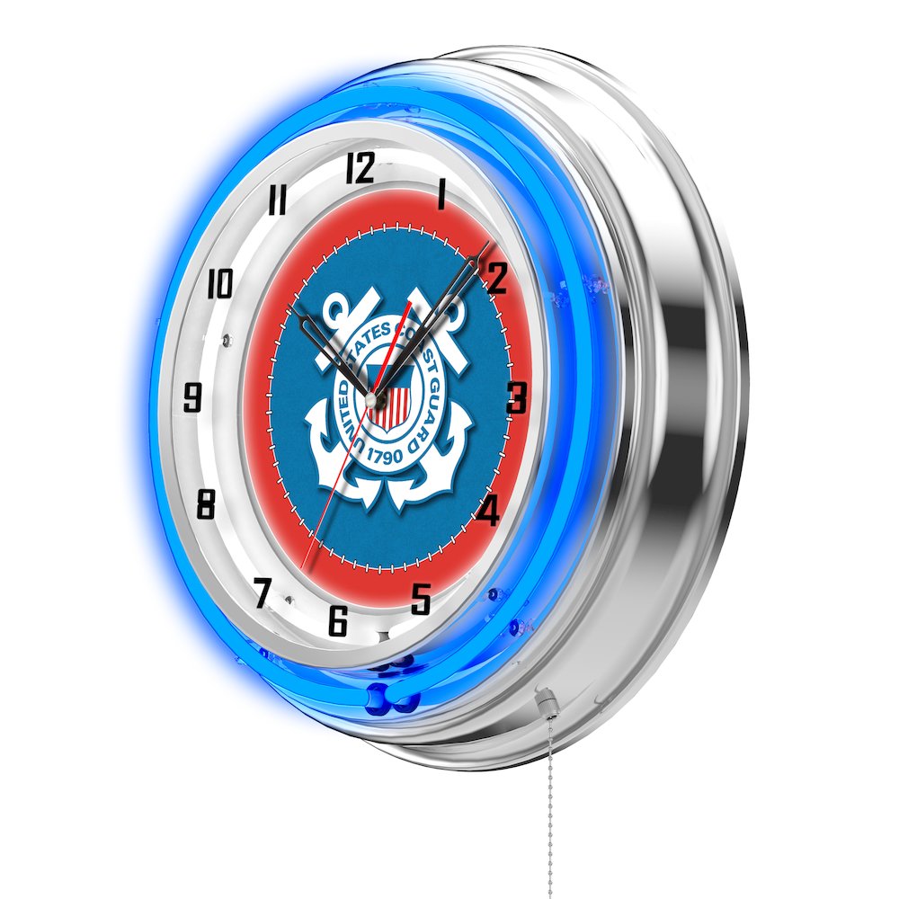 U.S. Coast Guard 19" Neon Clock. Picture 2