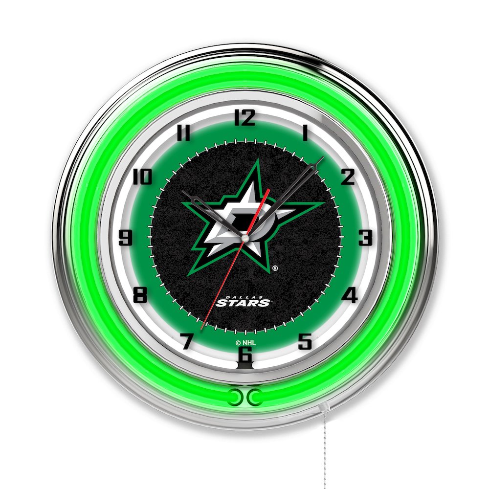 Dallas Stars 19" Neon Clock. Picture 1