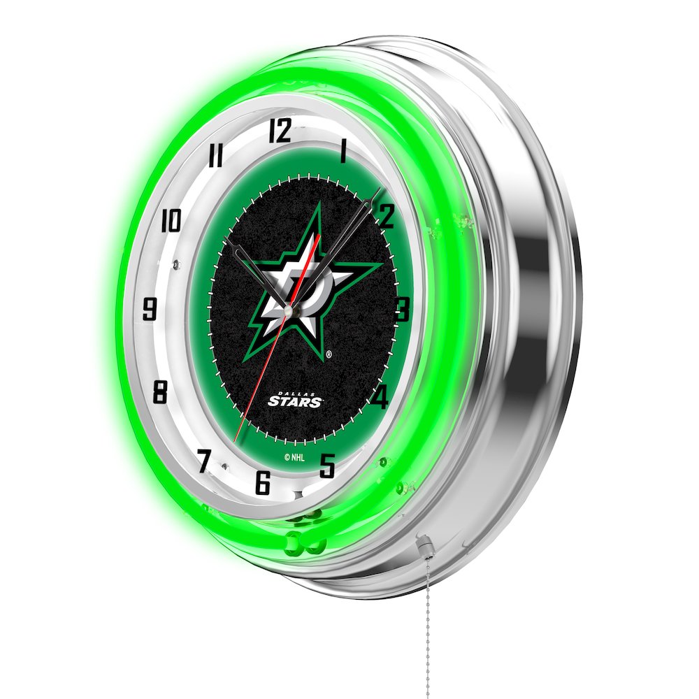 Dallas Stars 19" Neon Clock. Picture 2