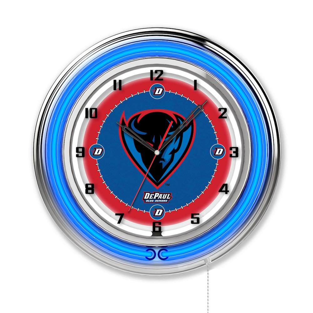 DePaul 19" Neon Clock. Picture 1