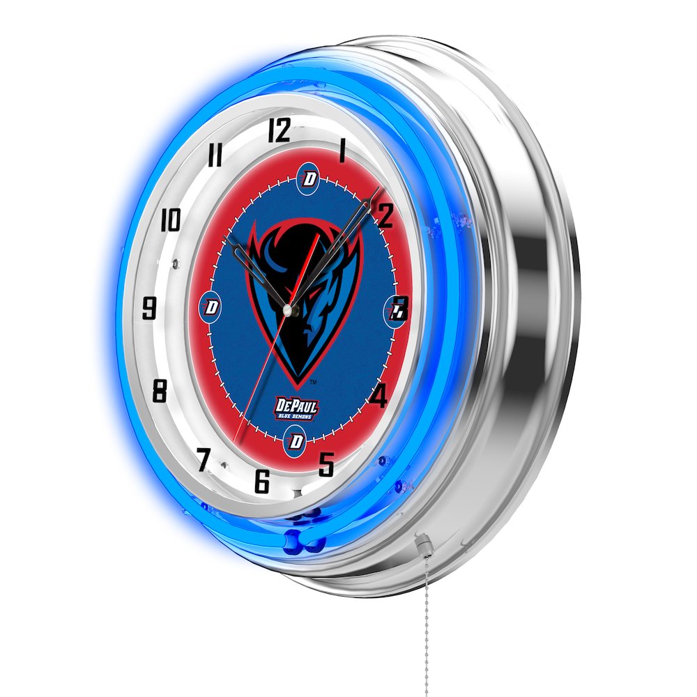 DePaul 19" Neon Clock. Picture 2