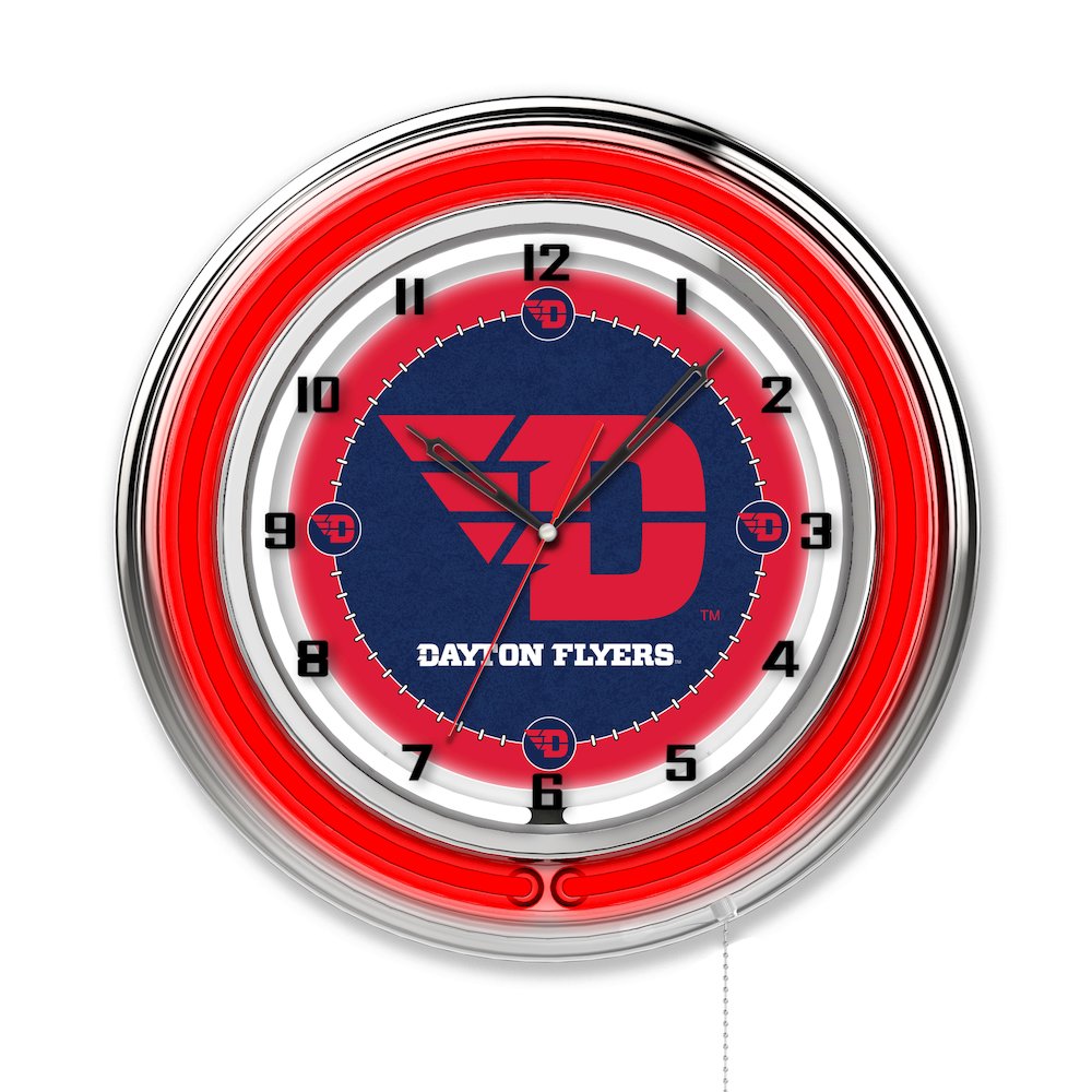 University of Dayton 19" Neon Clock. Picture 1