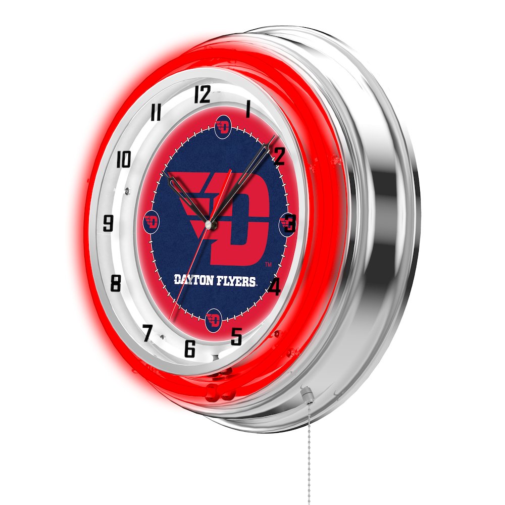 University of Dayton 19" Neon Clock. Picture 2