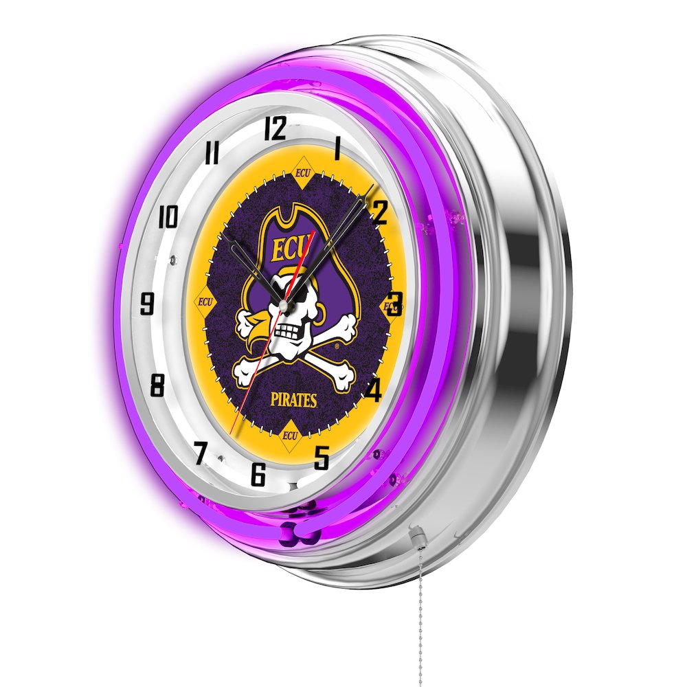 East Carolina 19" Neon Clock. Picture 2