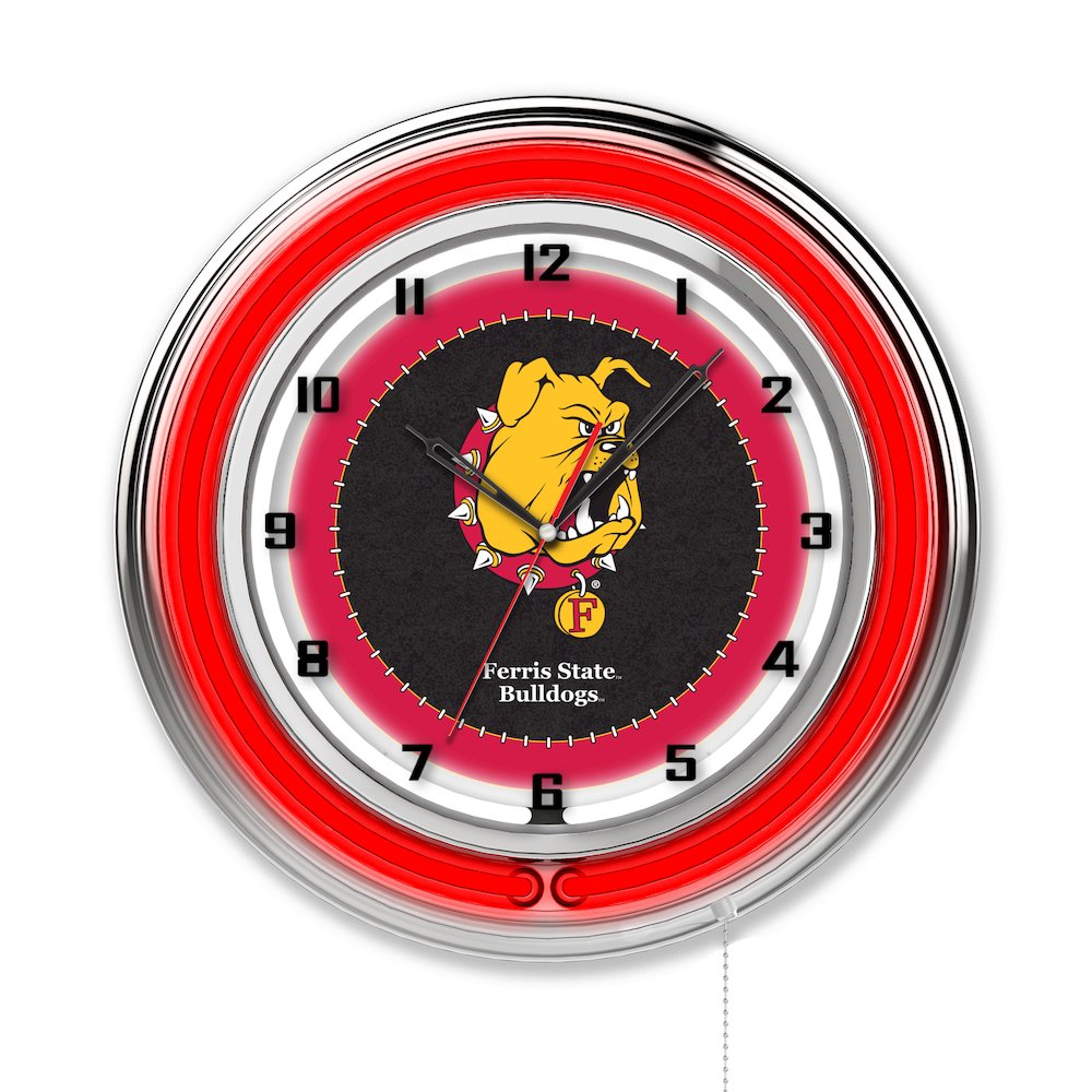 Ferris State 19" Neon Clock. Picture 1