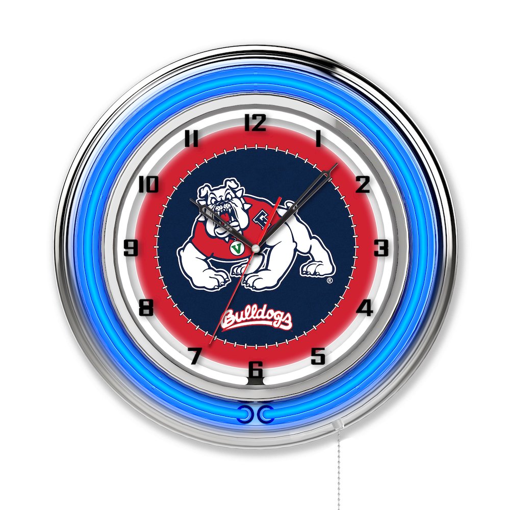 Fresno State 19" Neon Clock. Picture 1