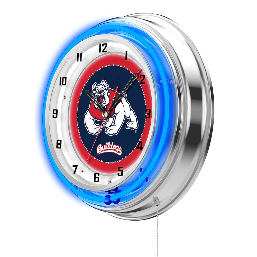 Fresno State 19" Neon Clock. Picture 2