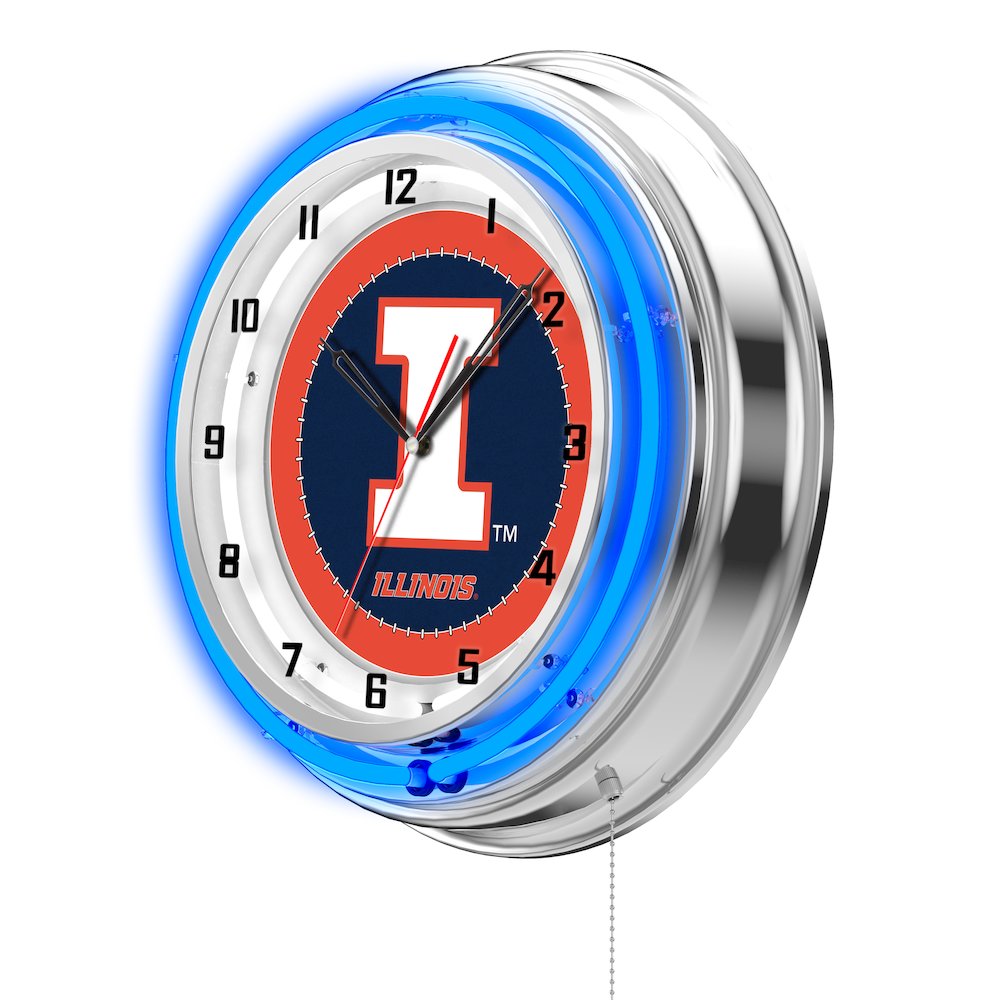 Illinois 19" Neon Clock. Picture 2