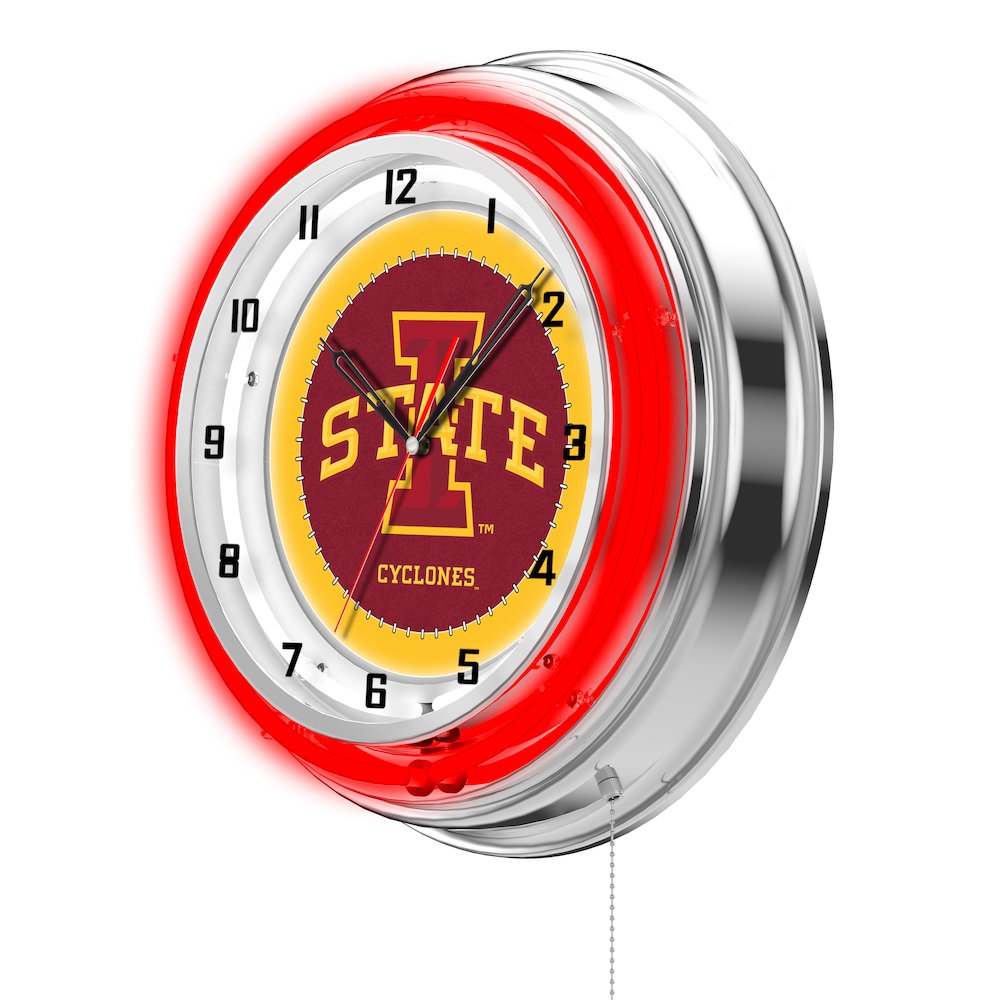 Iowa State 19" Neon Clock. Picture 2