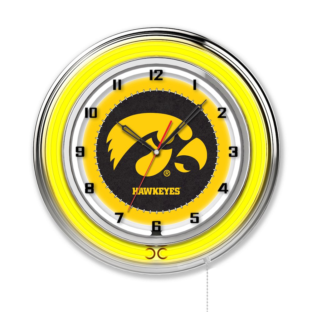 Iowa 19" Neon Clock. Picture 1