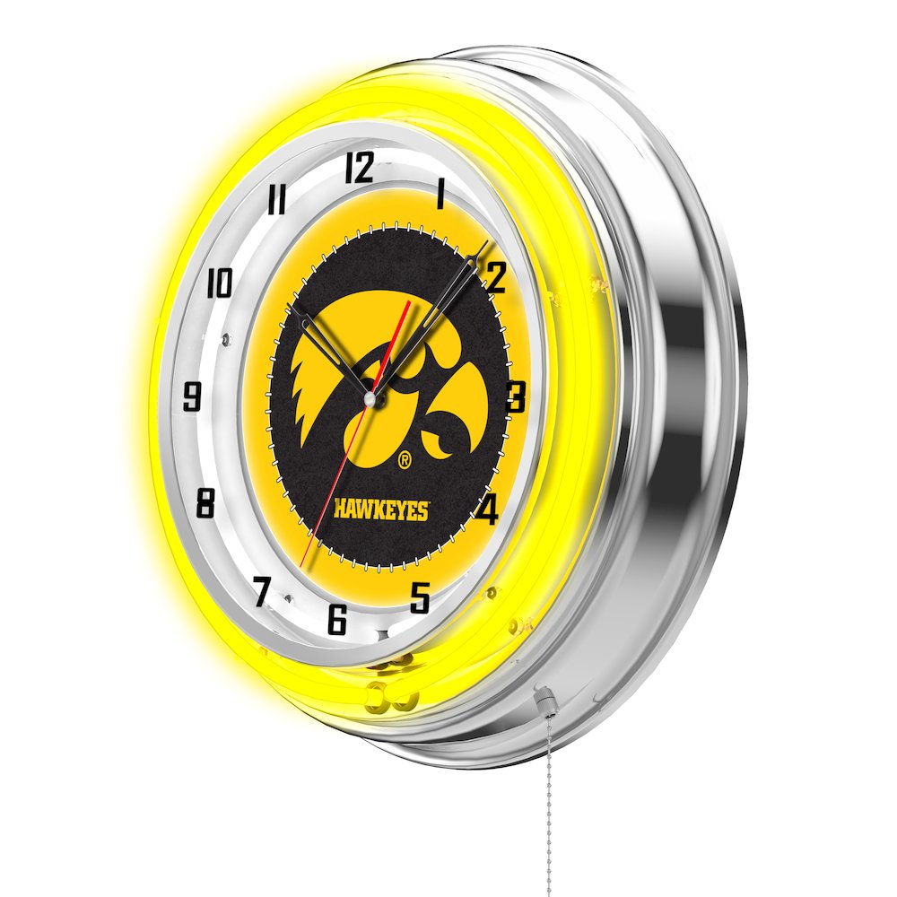 Iowa 19" Neon Clock. Picture 2