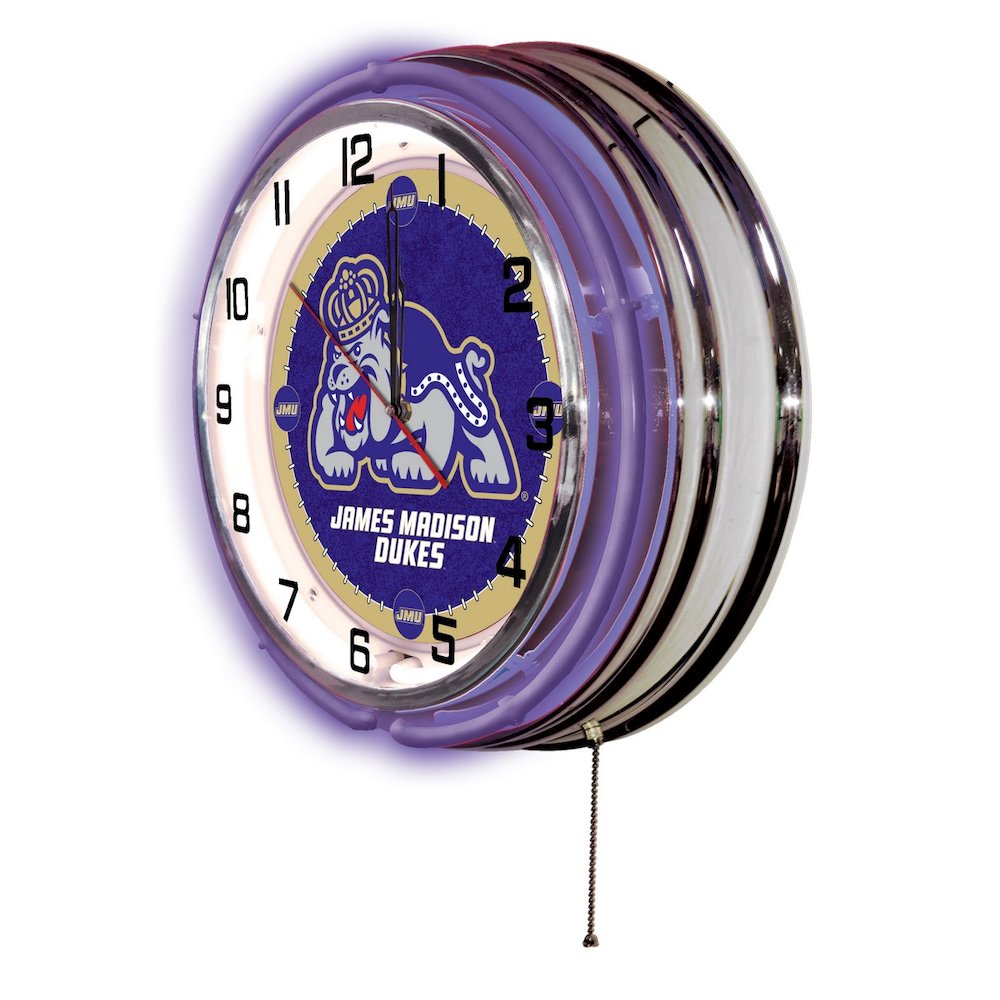 James Madison 19" Neon Clock. Picture 2