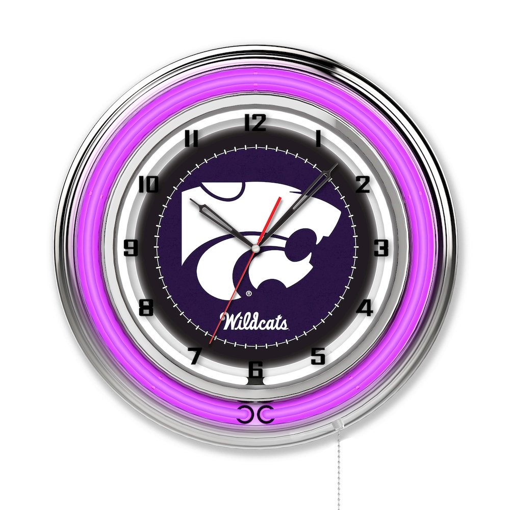 Kansas State 19" Neon Clock. Picture 1