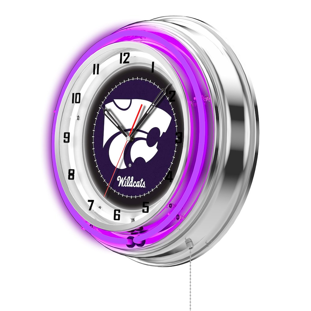 Kansas State 19" Neon Clock. Picture 2