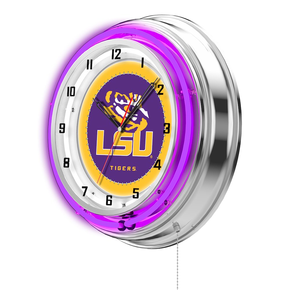 Louisiana State 19" Neon Clock. Picture 2
