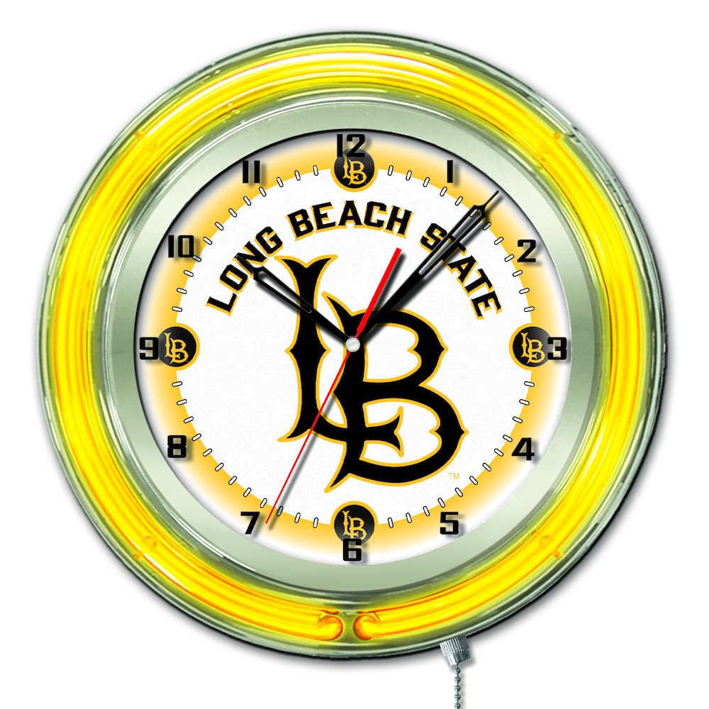 Long Beach State University 19" Neon Clock. Picture 1