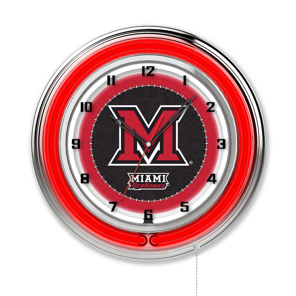 Miami (OH) 19" Neon Clock. Picture 1