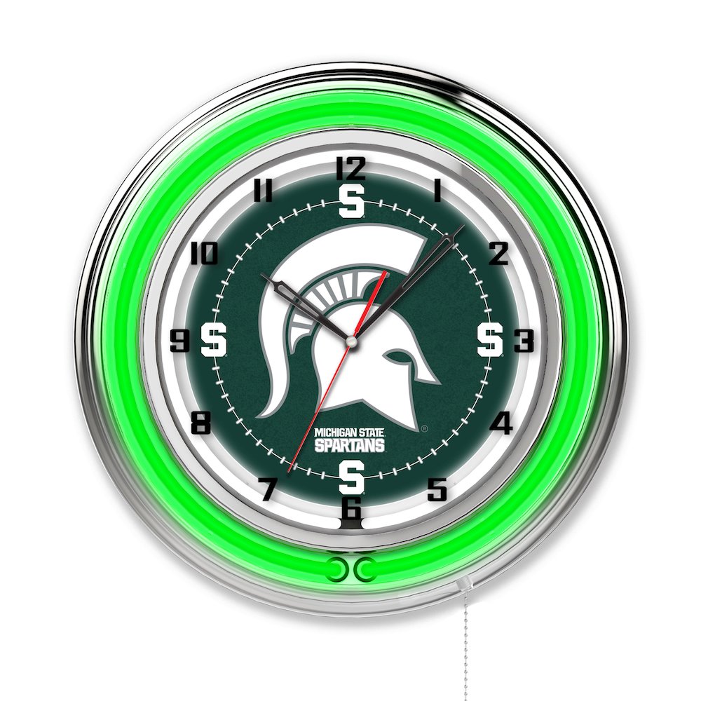 Michigan State 19" Neon Clock. Picture 1