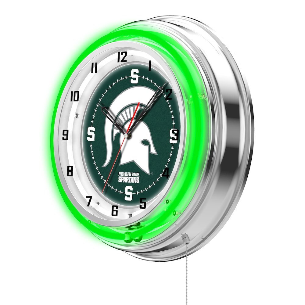 Michigan State 19" Neon Clock. Picture 2
