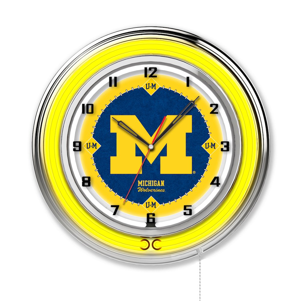 Michigan 19" Neon Clock. Picture 1