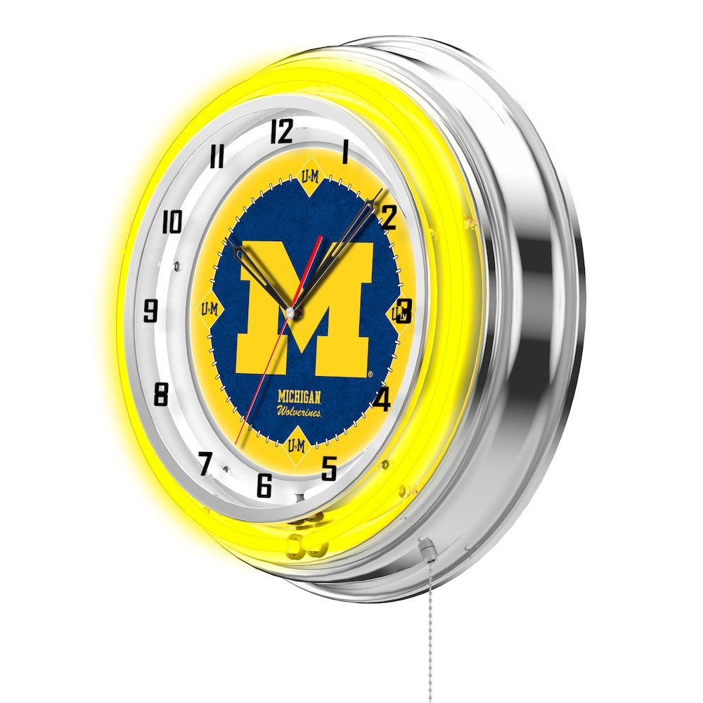 Michigan 19" Neon Clock. Picture 2