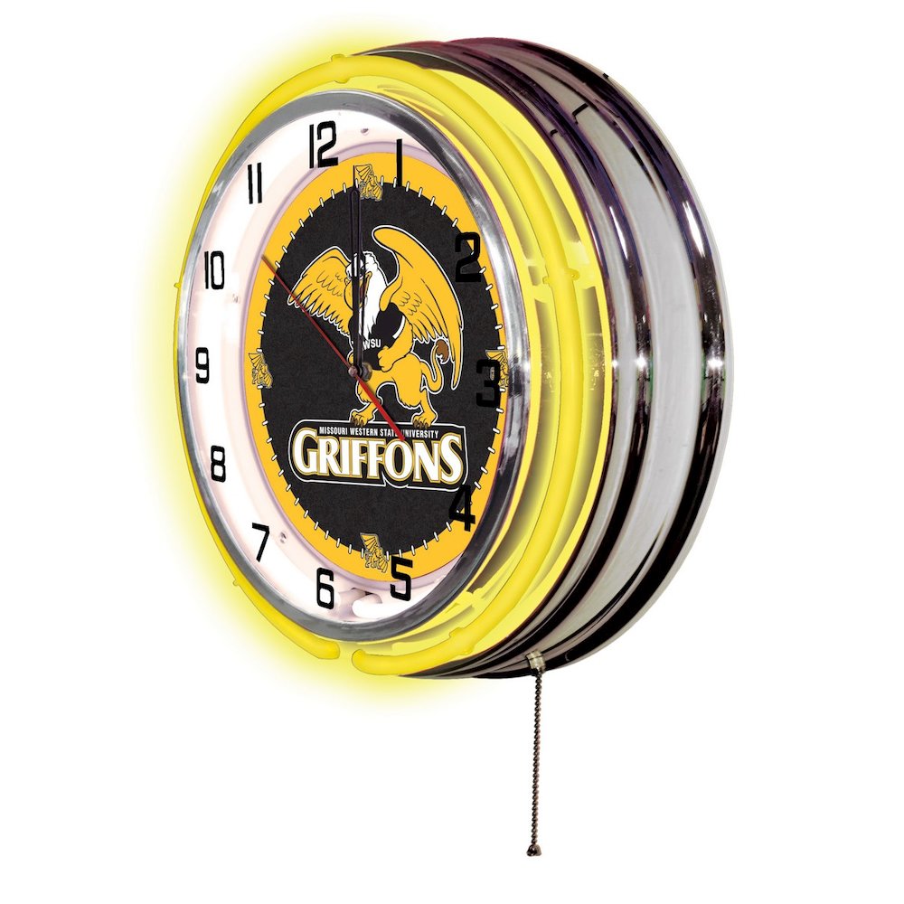 Missouri Western State 19" Neon Clock. Picture 2