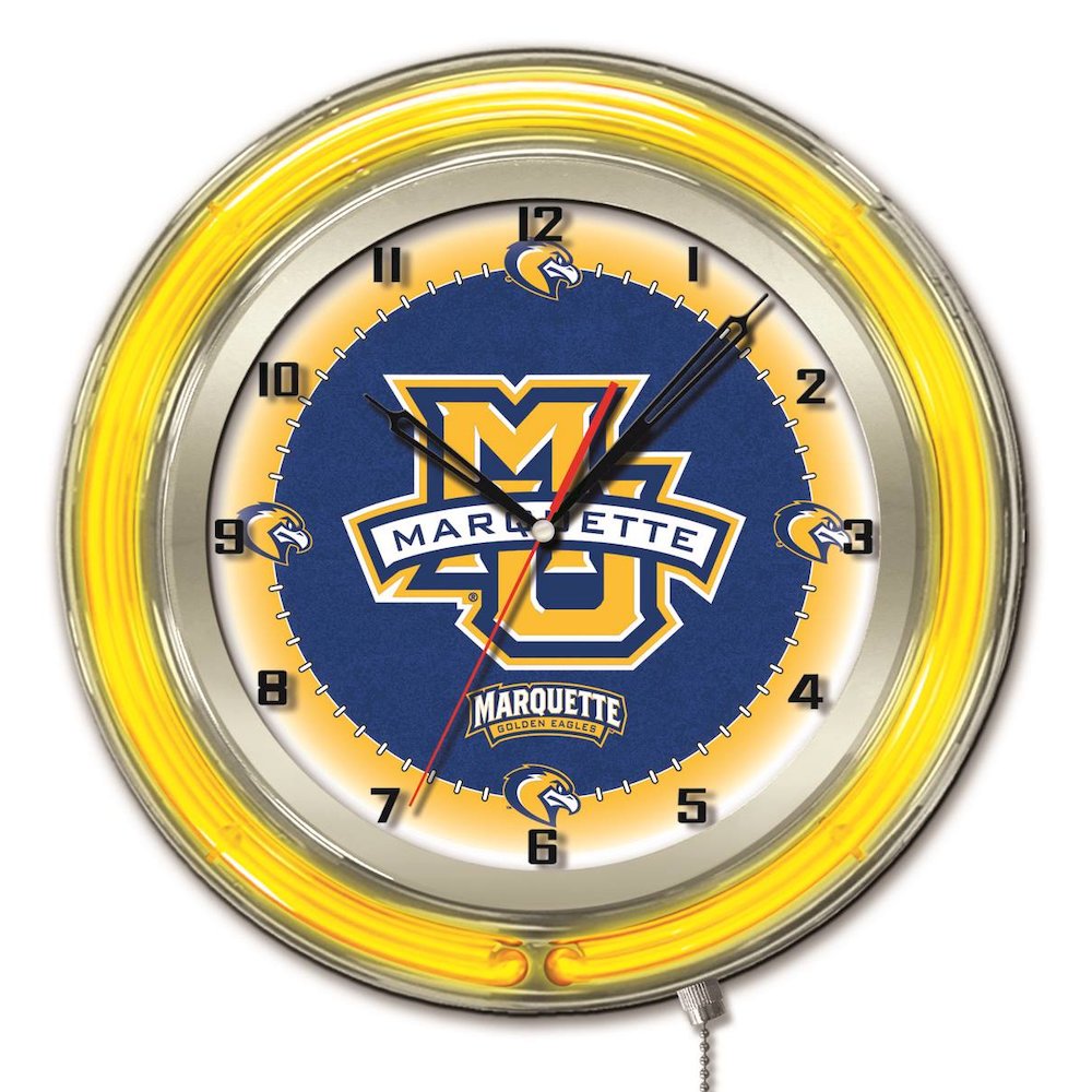 Marquette 19" Neon Clock. Picture 1