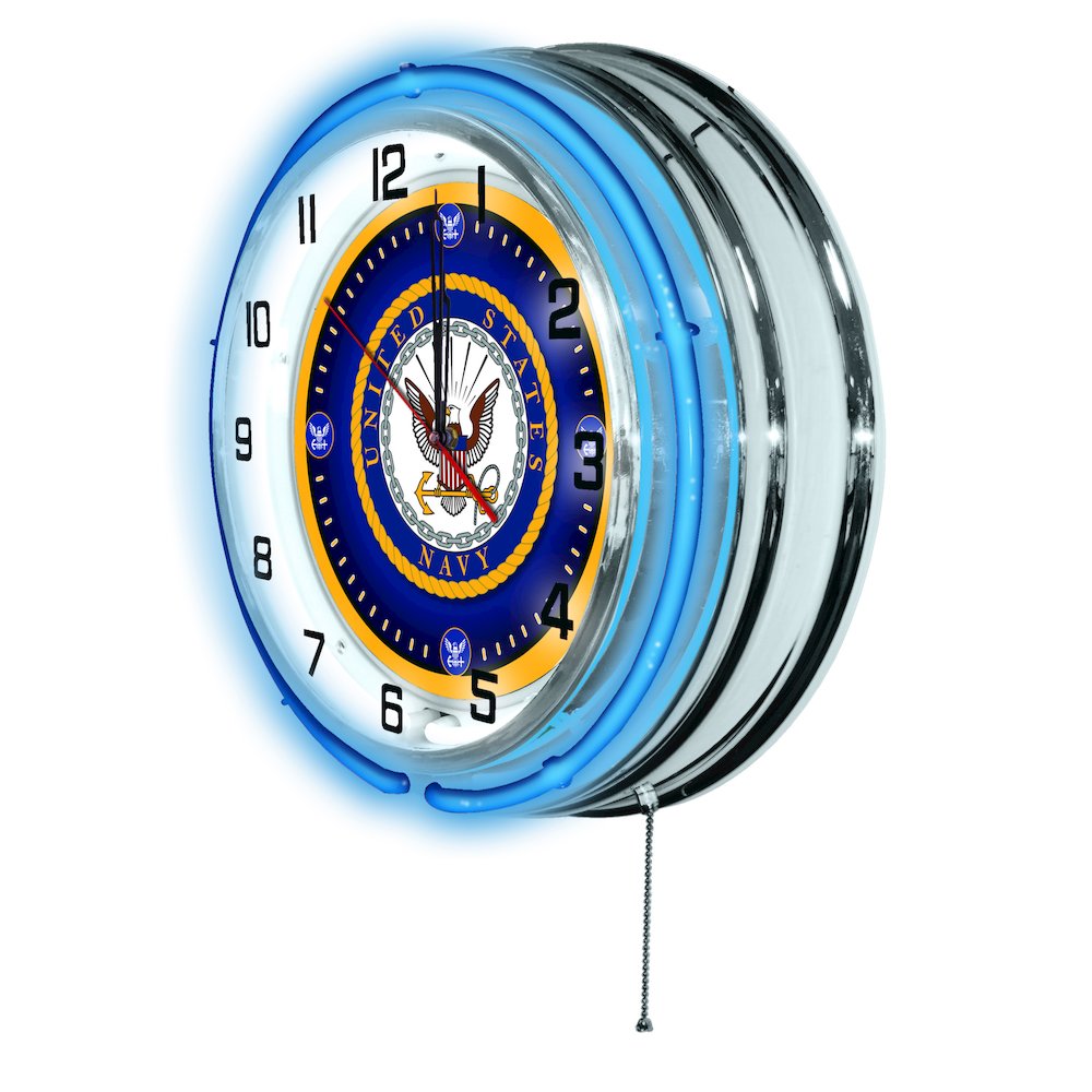 U.S. Navy 19" Neon Clock. Picture 2