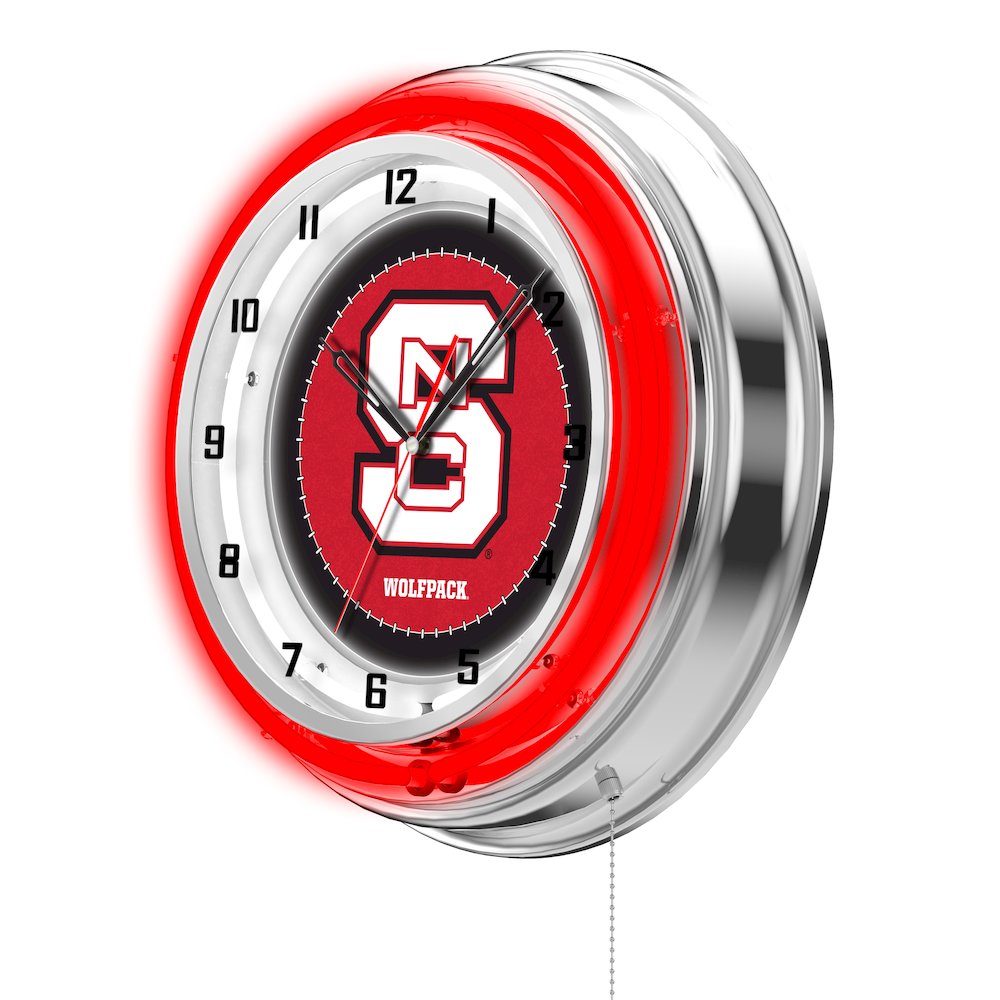 North Carolina State 19" Neon Clock. Picture 2