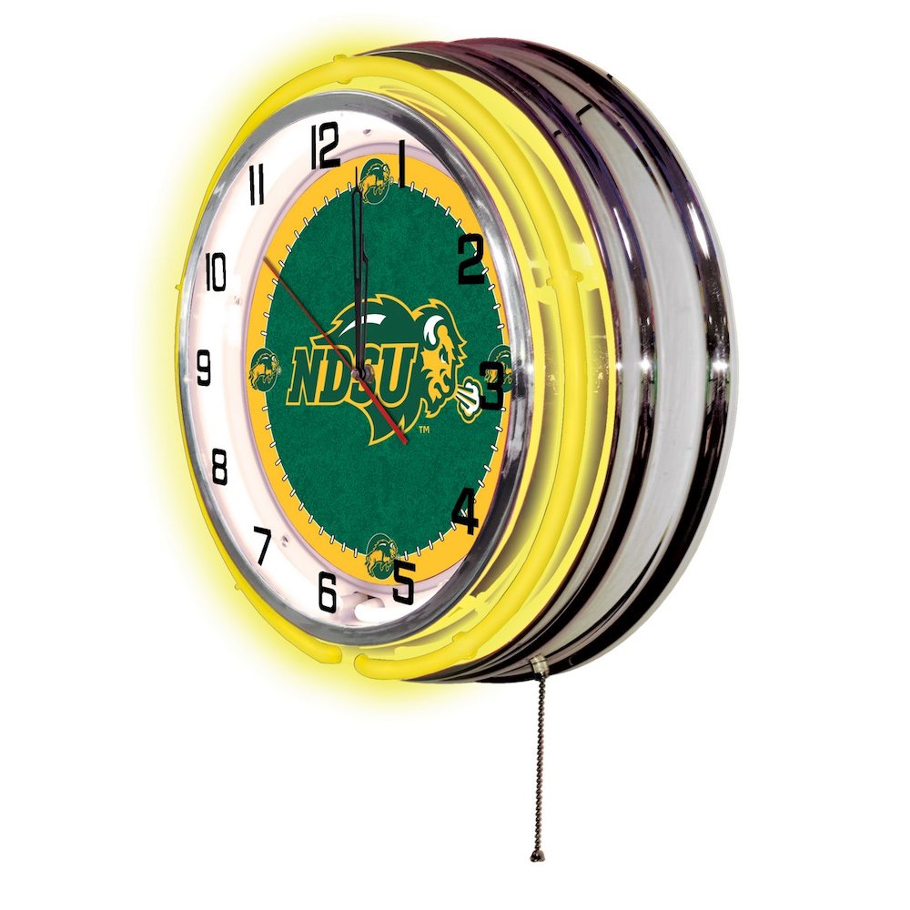 North Dakota State 19" Neon Clock. Picture 2