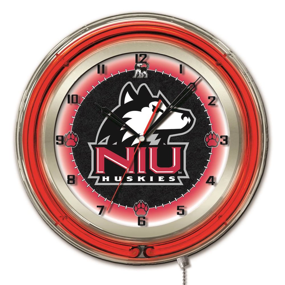 Northern Illinois 19" Neon Clock. Picture 1