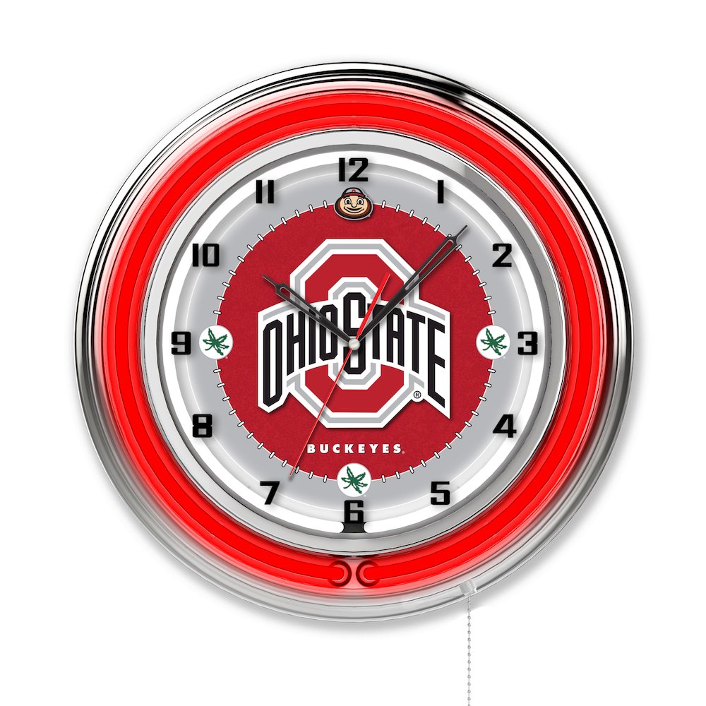 Ohio State 19" Neon Clock. Picture 1