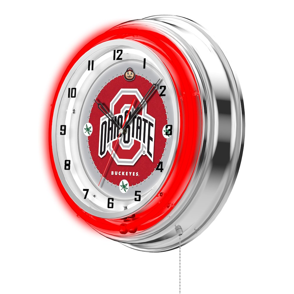 Ohio State 19" Neon Clock. Picture 2