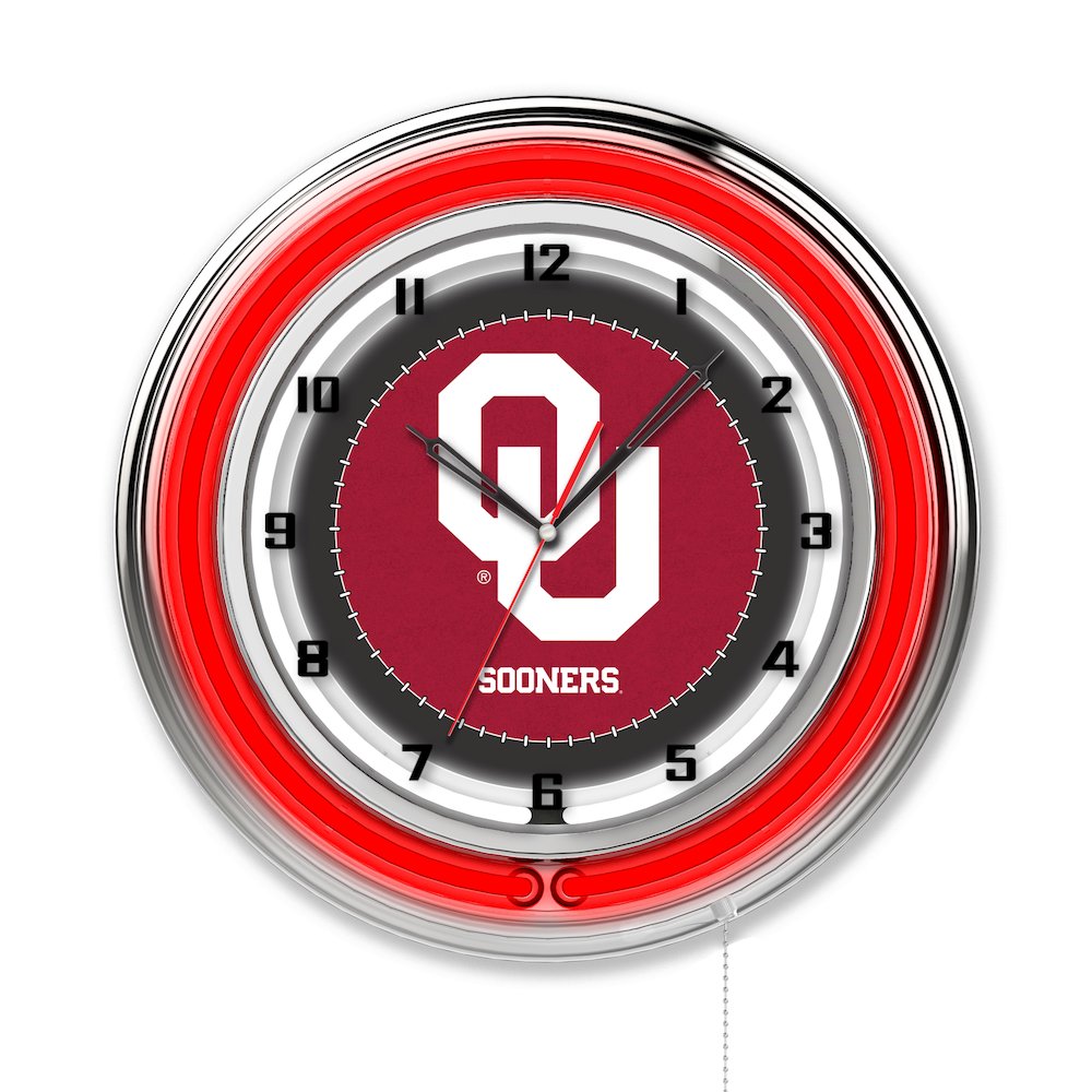 Oklahoma 19" Neon Clock. Picture 1