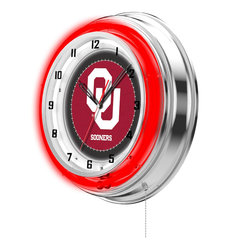 Oklahoma 19" Neon Clock. Picture 2