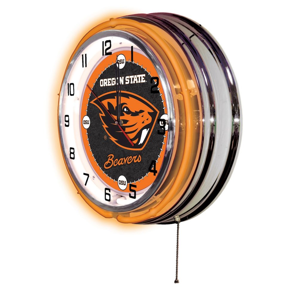 Oregon State 19" Neon Clock. Picture 2
