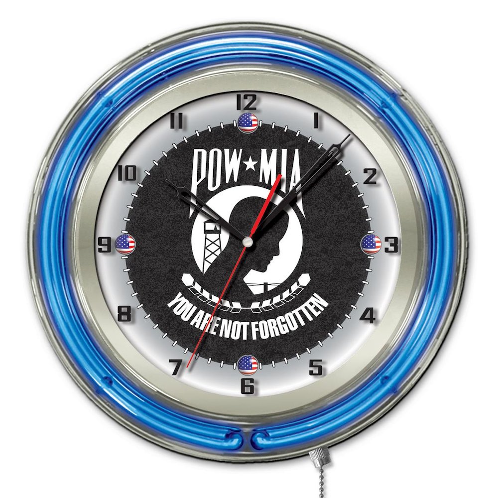 POW/MIA 19" Neon Clock. Picture 1