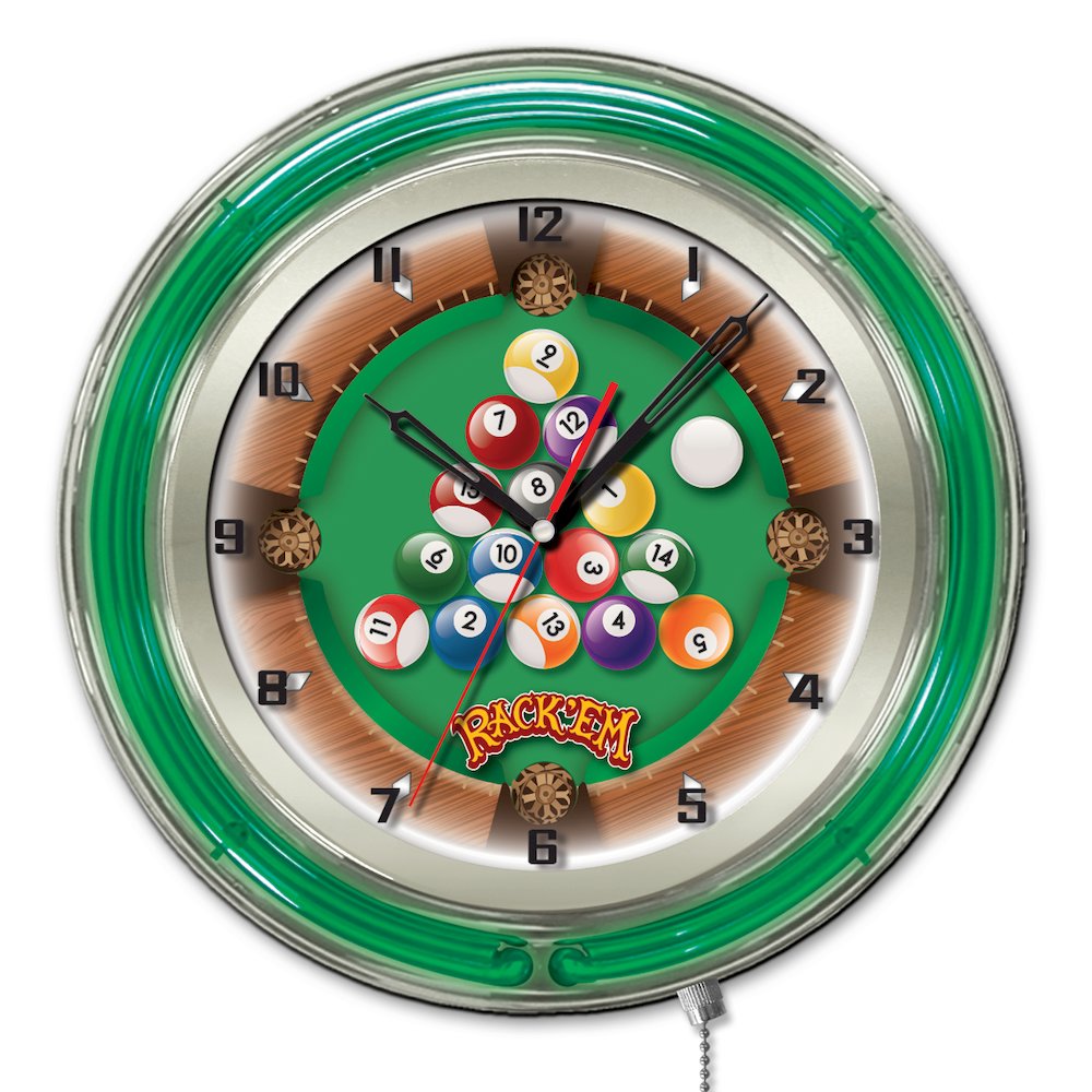 Rack Em Neon Clock. Picture 1